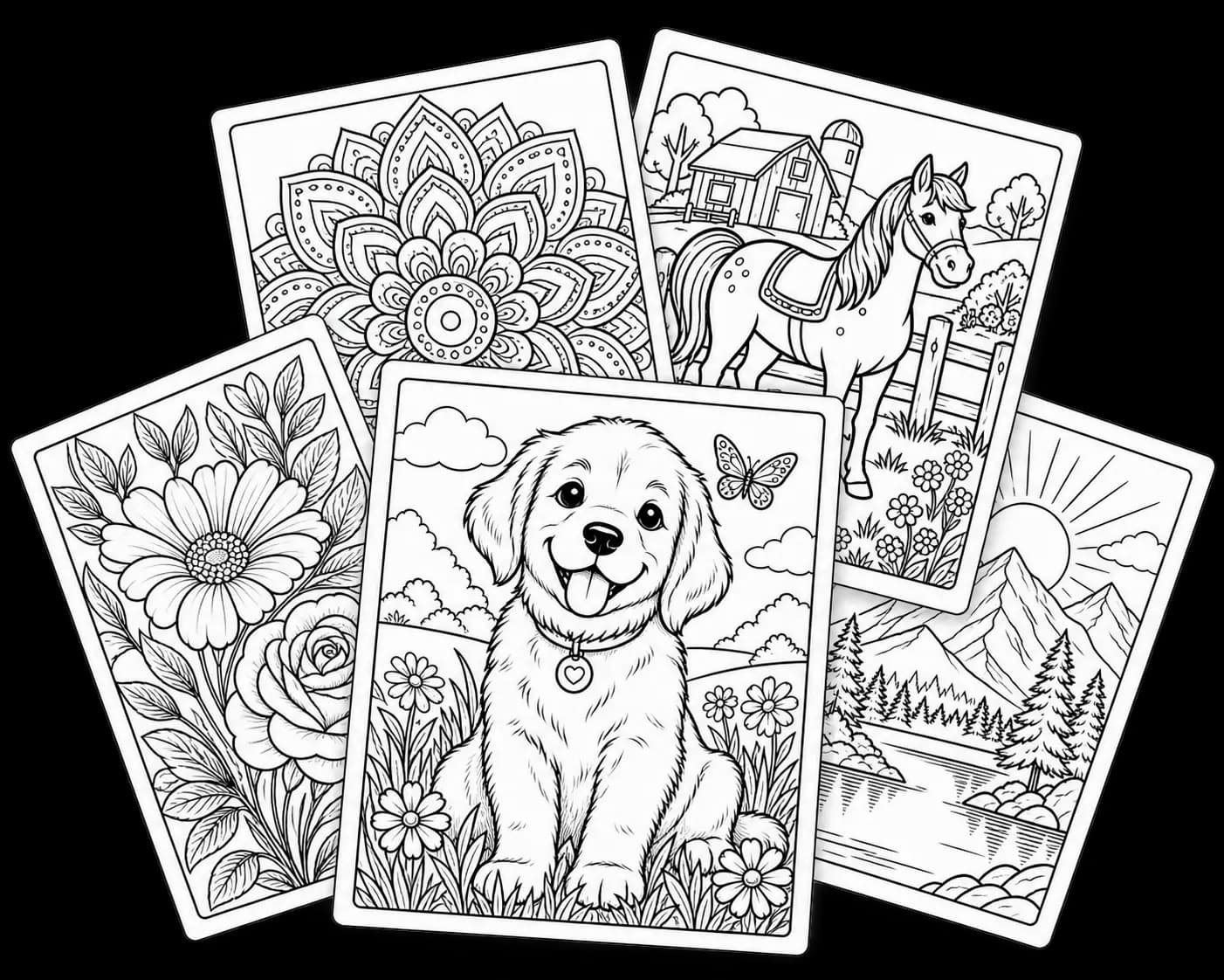 ColoringPageBloom online coloring workspace showing a coloring pages